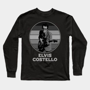 retro Elvis Costello Long Sleeve T-Shirt